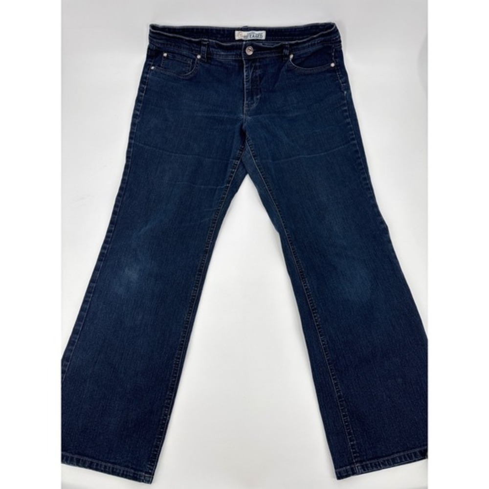 Faded Glory Stretch Bootcut Dark Wash Denim jeans Pants plus cotton size 14